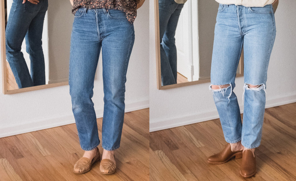 Bleached Denim Jeans - Ready to Wear