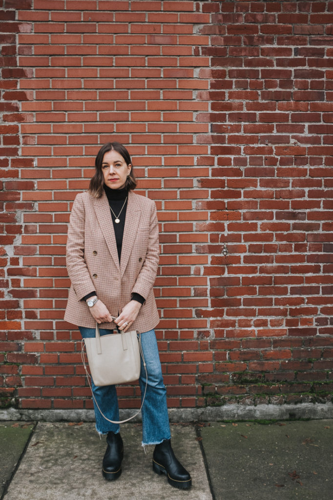 Everlane Oversized Blazer, Dr Marten Platform Boots