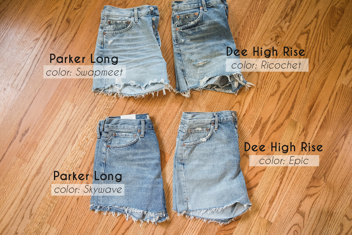 Agolde Shorts Review: Dee High Rise + Parker Long - Seasons + Salt